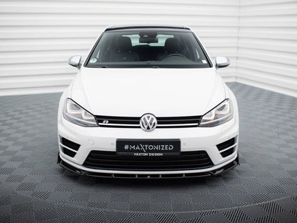 Maxton Design Front Splitter V.5 + Flaps Volkswagen Golf R / R-Line Mk7