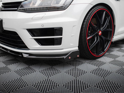 Maxton Design Front Splitter V.5 + Flaps Volkswagen Golf R / R-Line Mk7