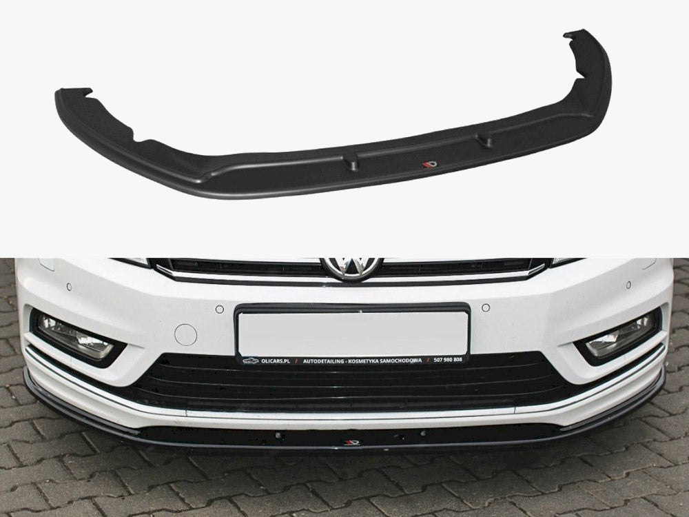 Maxton Design Front Splitter V.1 Volkswagen Passat R-Line B7 - Carbon Look