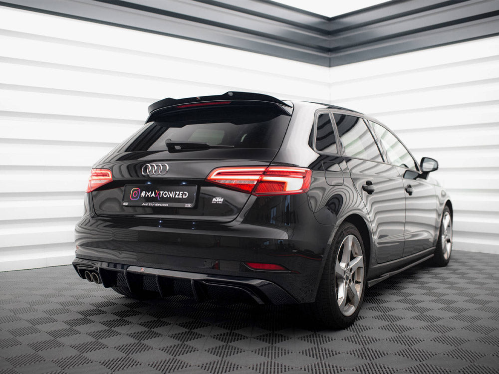Maxton Design Rear Valance Audi A3 Sportback 8V Facelift (Version with double exhaust tip)