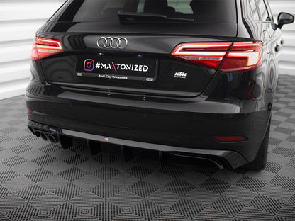 Maxton Design Rear Valance Audi A3 Sportback 8V Facelift (Version with double exhaust tip)