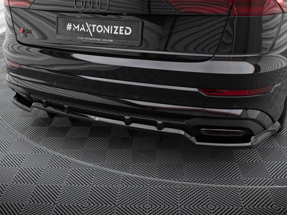 Maxton Design Rear Splitter (Vertical Bars) V.1 Audi SQ8 / Q8 S-Line Mk1 Facelift