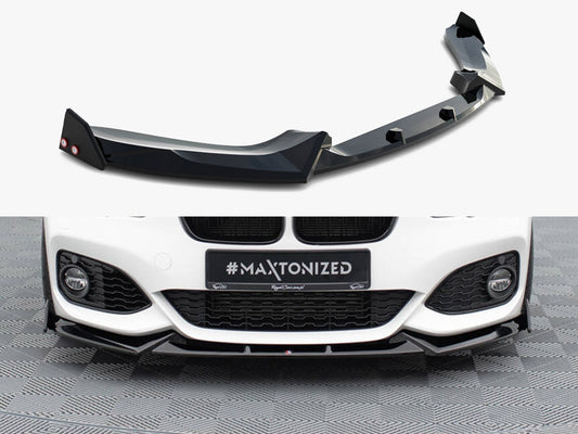 Maxton Design Front Splitter V.5 + Flaps BMW 1 M-Pack / M140i F20 Facelift