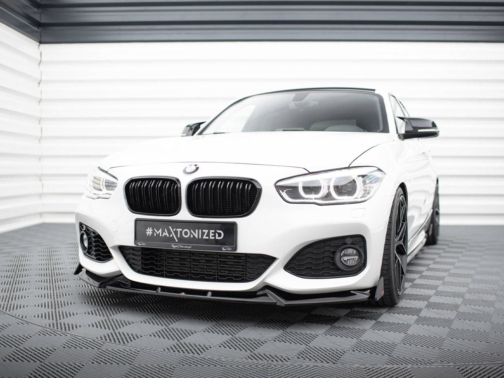 Maxton Design Front Splitter V.5 + Flaps BMW 1 M-Pack / M140i F20 Facelift