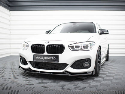 Maxton Design Front Splitter V.5 + Flaps BMW 1 M-Pack / M140i F20 Facelift