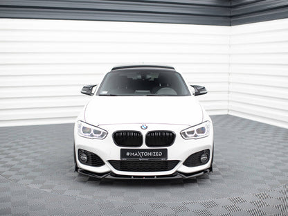 Maxton Design Front Splitter V.5 + Flaps BMW 1 M-Pack / M140i F20 Facelift