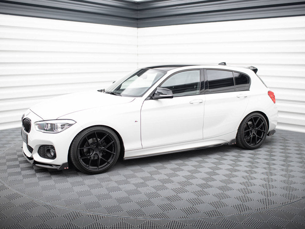 Maxton Design Side Skirts Diffusers V.4 + Flaps BMW 1 M-Pack / M140i F20 Facelift
