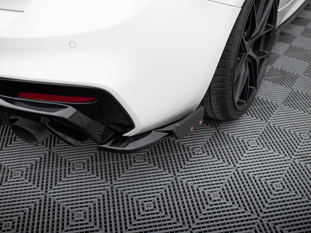 Maxton Design Rear Side Splitters V.5 + Flaps (For rear valance v.3) BMW 1 M-Pack / M140i F20 Facelift