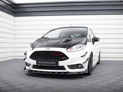 Maxton Design Front Splitter V.6 + Flaps Ford Fiesta ST Mk7 Facelift