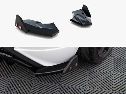 Maxton Design Rear Side Splitters V.3 + Flaps Ford Fiesta ST Mk7 Facelift