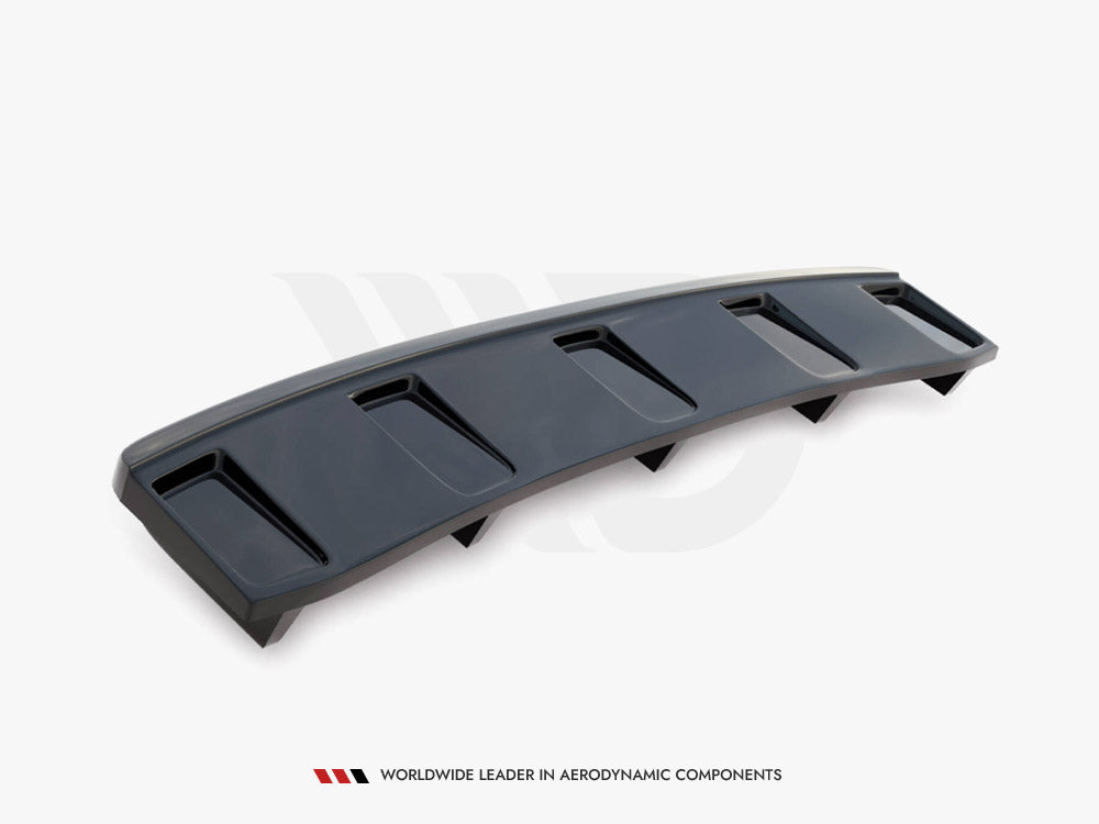 Maxton Design Central Rear Splitter (Vertical Bars) Audi A7 S-Line Facelift