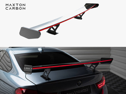 Maxton Design Carbon Spoiler With Internal Brackets Uprights + LED BMW 4 F32 / 4 F32 M-Pack Coupe