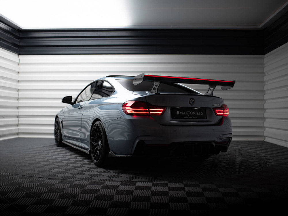 Maxton Design Carbon Spoiler With Internal Brackets Uprights + LED BMW 4 F32 / 4 F32 M-Pack Coupe