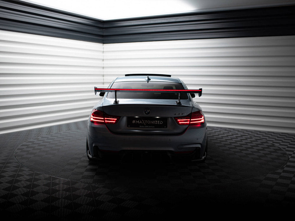 Maxton Design Carbon Spoiler With Internal Brackets Uprights + LED BMW 4 F32 / 4 F32 M-Pack Coupe