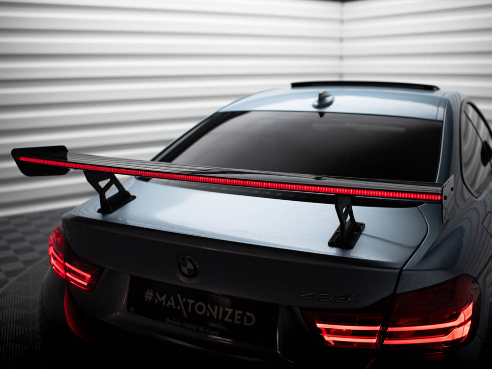 Maxton Design Carbon Spoiler With Internal Brackets Uprights + LED BMW 4 F32 / 4 F32 M-Pack Coupe