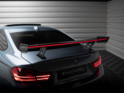 Maxton Design Carbon Spoiler With Internal Brackets Uprights + LED BMW 4 F32 / 4 F32 M-Pack Coupe