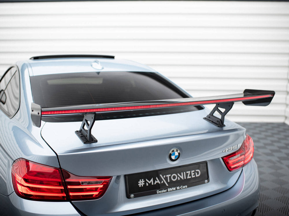 Maxton Design Carbon Spoiler With Internal Brackets Uprights + LED BMW 4 F32 / 4 F32 M-Pack Coupe