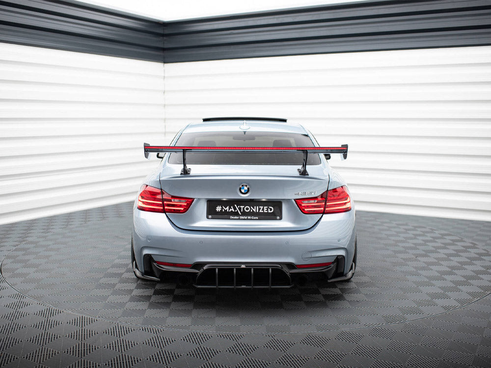 Maxton Design Carbon Spoiler With Internal Brackets Uprights + LED BMW 4 F32 / 4 F32 M-Pack Coupe
