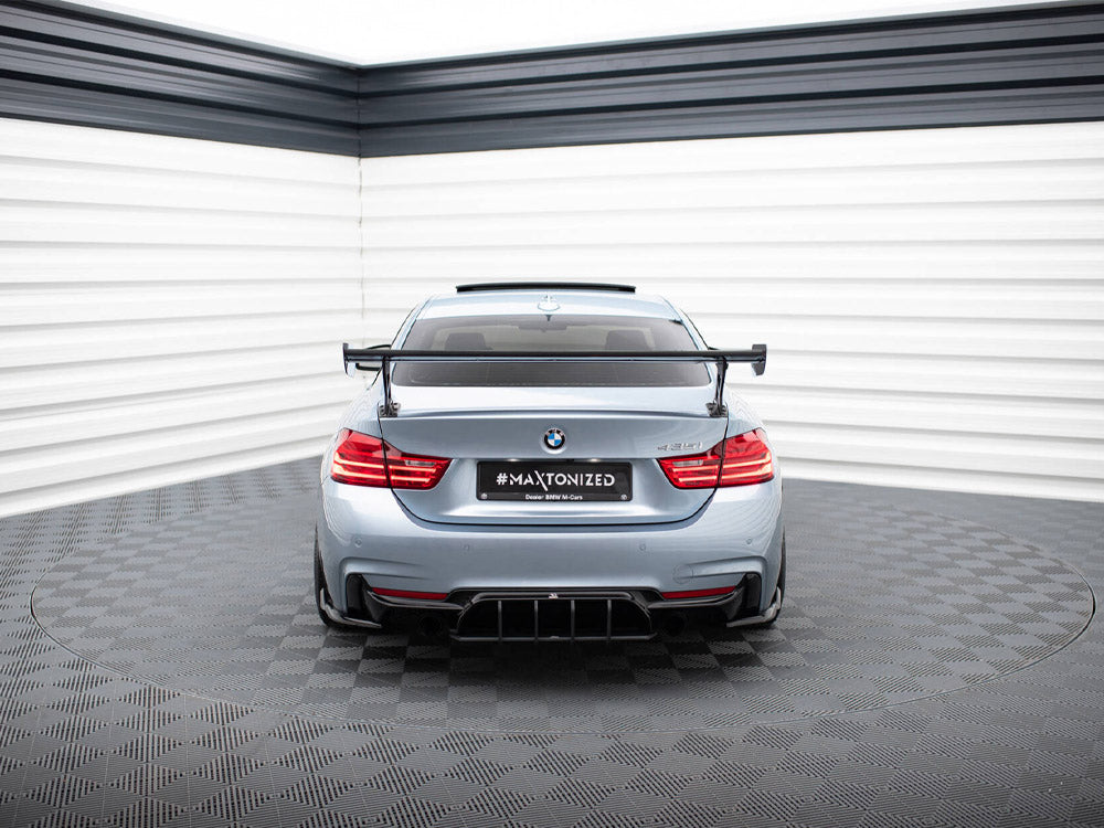 Maxton Design Carbon Spoiler With External Brackets Uprights BMW 4 F32 / 4 F32 M-Pack Coupe