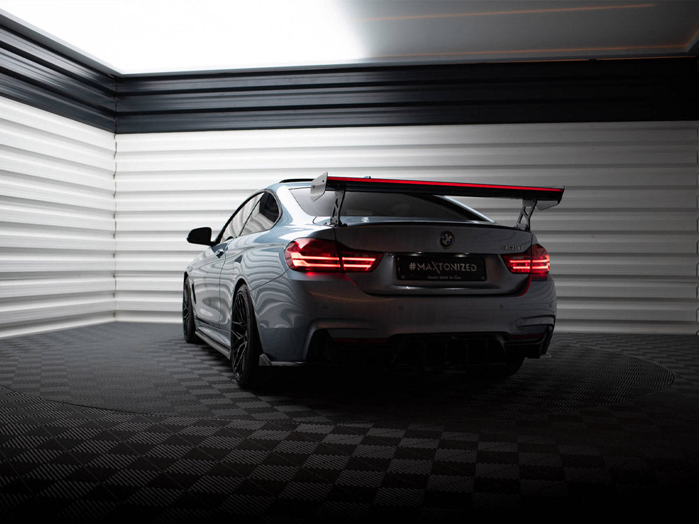 Maxton Design Carbon Spoiler With External Brackets Uprights + LED BMW 4 F32 / 4 F32 M-Pack Coupe