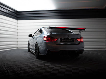 Maxton Design Carbon Spoiler With External Brackets Uprights + LED BMW 4 F32 / 4 F32 M-Pack Coupe
