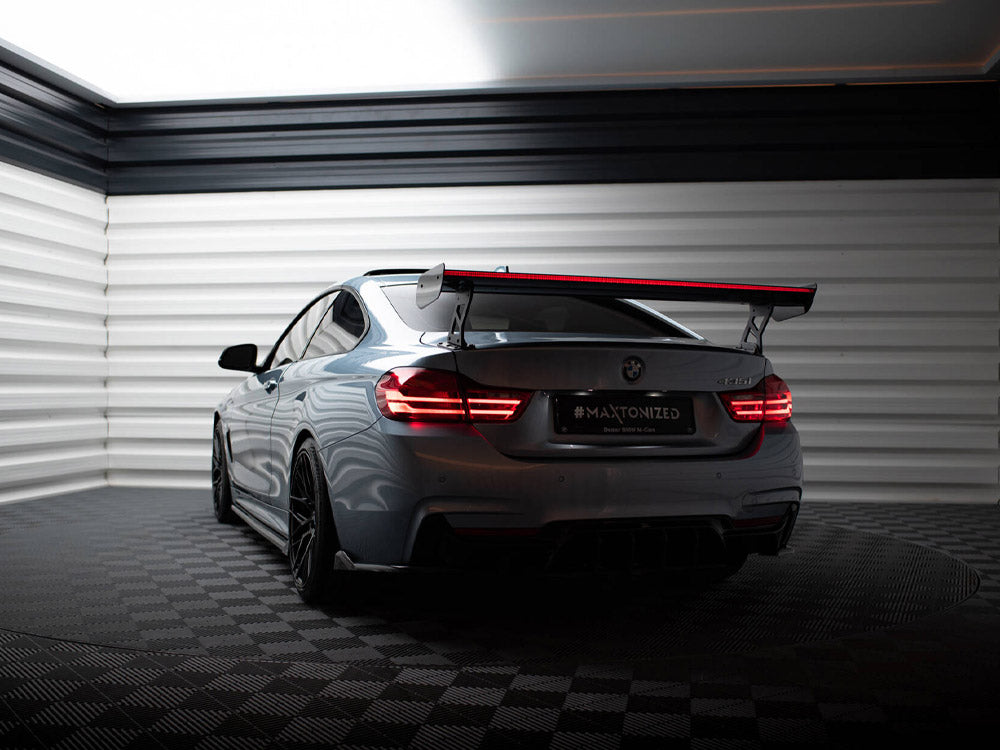 Maxton Design Carbon Spoiler With External Brackets Uprights + LED BMW 4 F32 / 4 F32 M-Pack Coupe