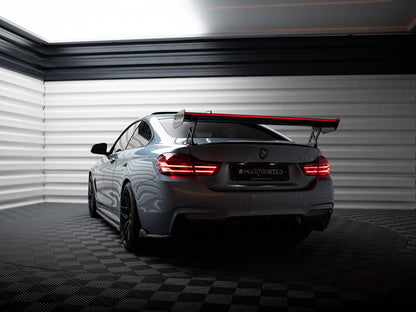 Maxton Design Carbon Spoiler With External Brackets Uprights + LED BMW 4 F32 / 4 F32 M-Pack Coupe