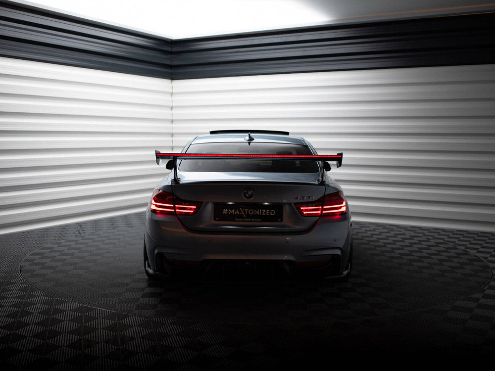 Maxton Design Carbon Spoiler With External Brackets Uprights + LED BMW 4 F32 / 4 F32 M-Pack Coupe