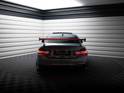 Maxton Design Carbon Spoiler With External Brackets Uprights + LED BMW 4 F32 / 4 F32 M-Pack Coupe