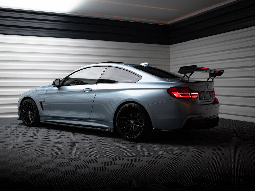 Maxton Design Carbon Spoiler With External Brackets Uprights + LED BMW 4 F32 / 4 F32 M-Pack Coupe