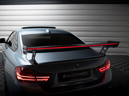 Maxton Design Carbon Spoiler With External Brackets Uprights + LED BMW 4 F32 / 4 F32 M-Pack Coupe