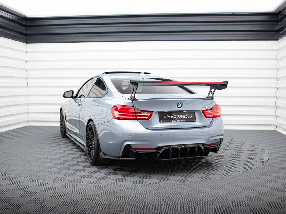 Maxton Design Carbon Spoiler With External Brackets Uprights + LED BMW 4 F32 / 4 F32 M-Pack Coupe