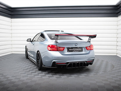 Maxton Design Carbon Spoiler With External Brackets Uprights + LED BMW 4 F32 / 4 F32 M-Pack Coupe