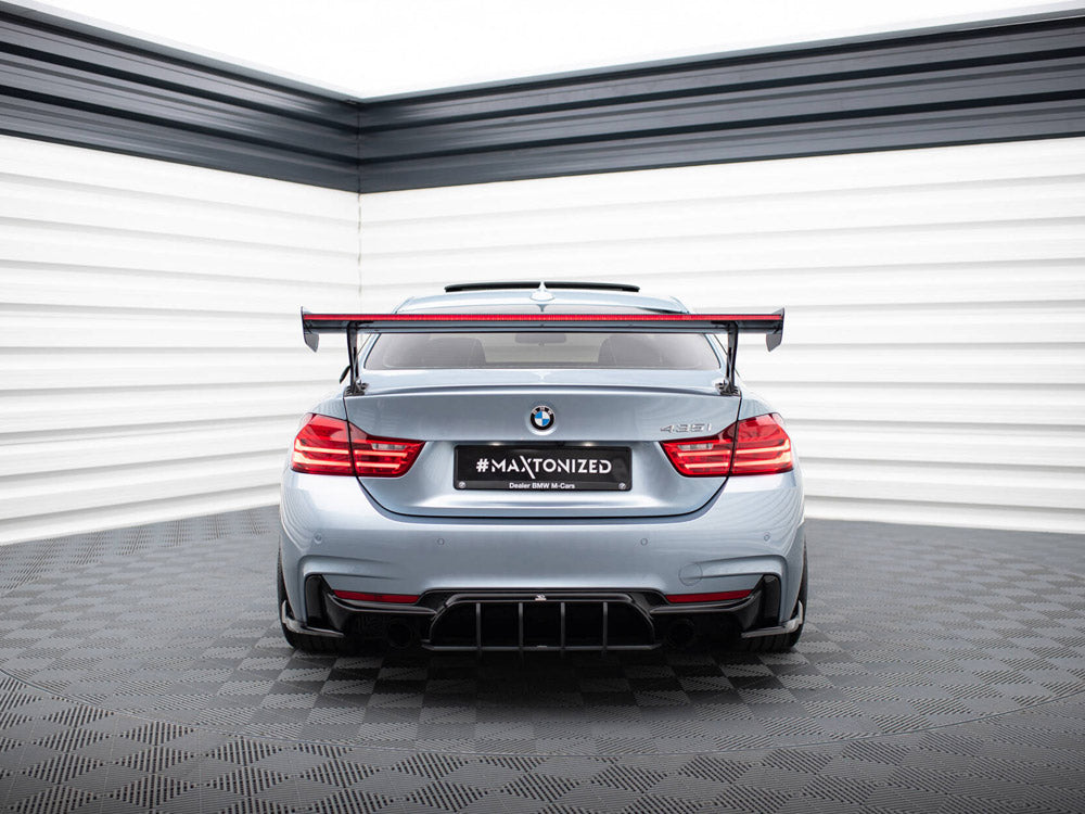 Maxton Design Carbon Spoiler With External Brackets Uprights + LED BMW 4 F32 / 4 F32 M-Pack Coupe