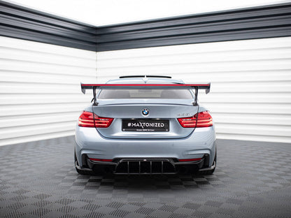 Maxton Design Carbon Spoiler With External Brackets Uprights + LED BMW 4 F32 / 4 F32 M-Pack Coupe