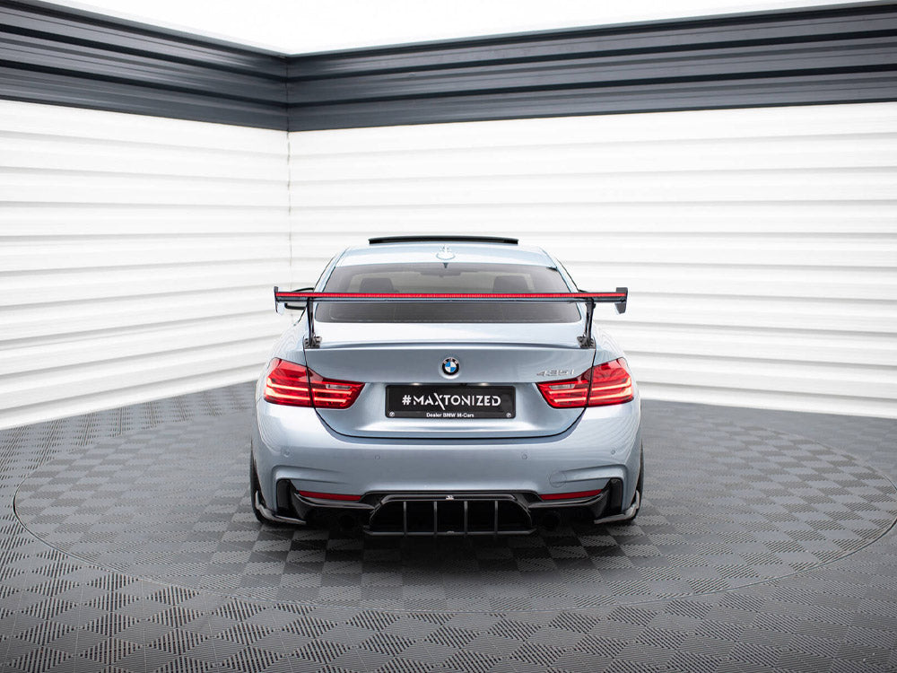 Maxton Design Carbon Spoiler With External Brackets Uprights + LED BMW 4 F32 / 4 F32 M-Pack Coupe