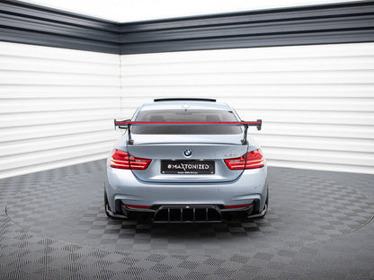 Maxton Design Carbon Spoiler With External Brackets Uprights + LED BMW 4 F32 / 4 F32 M-Pack Coupe