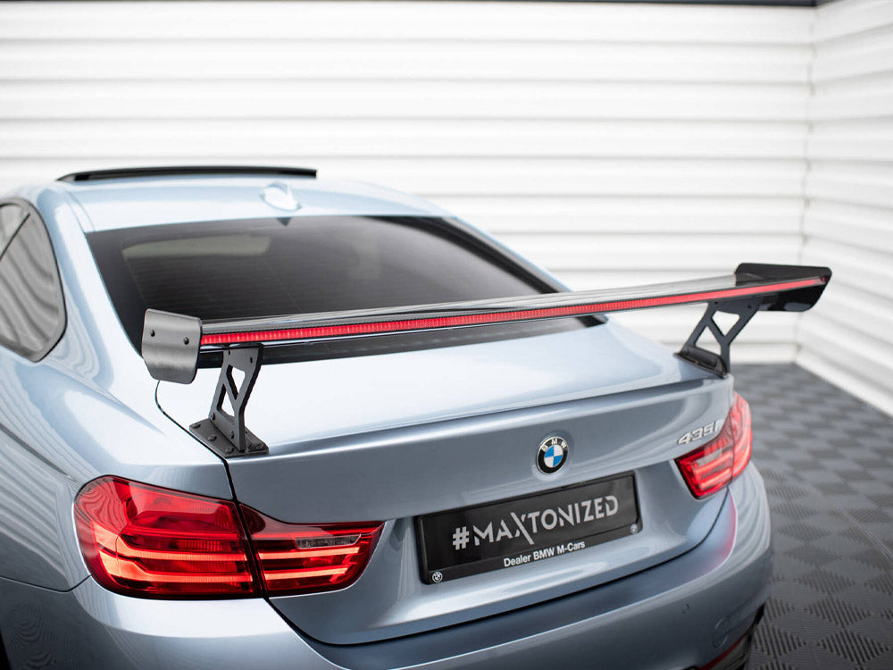 Maxton Design Carbon Spoiler With External Brackets Uprights + LED BMW 4 F32 / 4 F32 M-Pack Coupe
