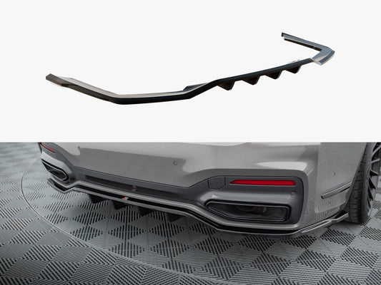 Maxton Design Rear Splitter (Vertical Bars) V.2 BMW 7 M-Pack G11 / G12 Facelift