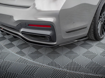 Maxton Design Rear Splitter (Vertical Bars) V.2 BMW 7 M-Pack G11 / G12 Facelift