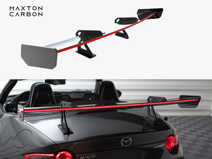 Maxton Design Carbon Spoiler With Upper Swan Mounting + LED Mazda MX-5 ND (Mk4)