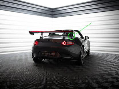 Maxton Design Carbon Spoiler With Upper Swan Mounting + LED Mazda MX-5 ND (Mk4)
