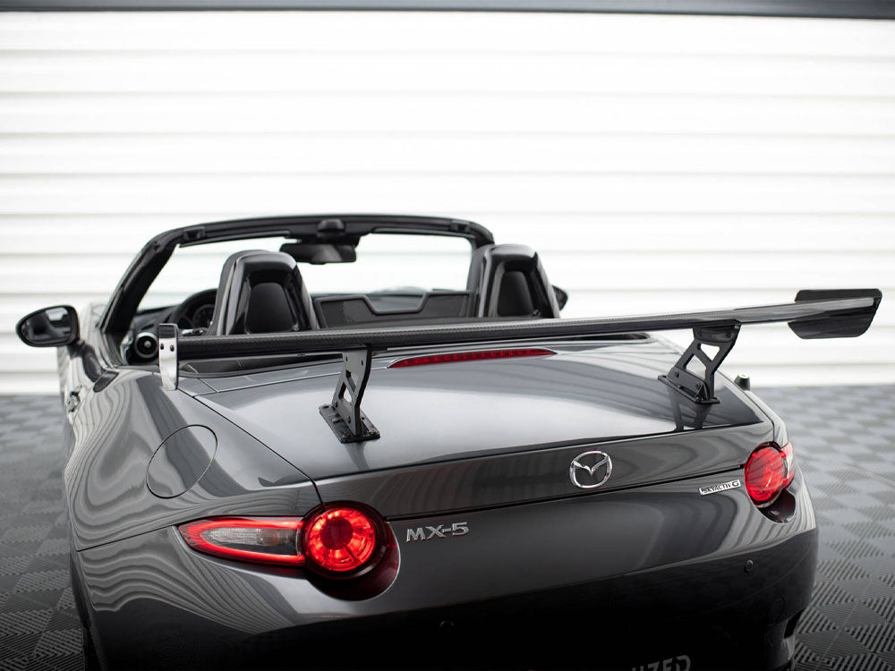 Maxton Design Carbon Spoiler With Internal Brackets Uprights Mazda MX-5 ND (Mk4)