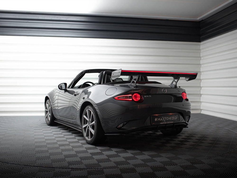 Maxton Design Carbon Spoiler With Internal Brackets Uprights + LED Mazda MX-5 ND (Mk4)