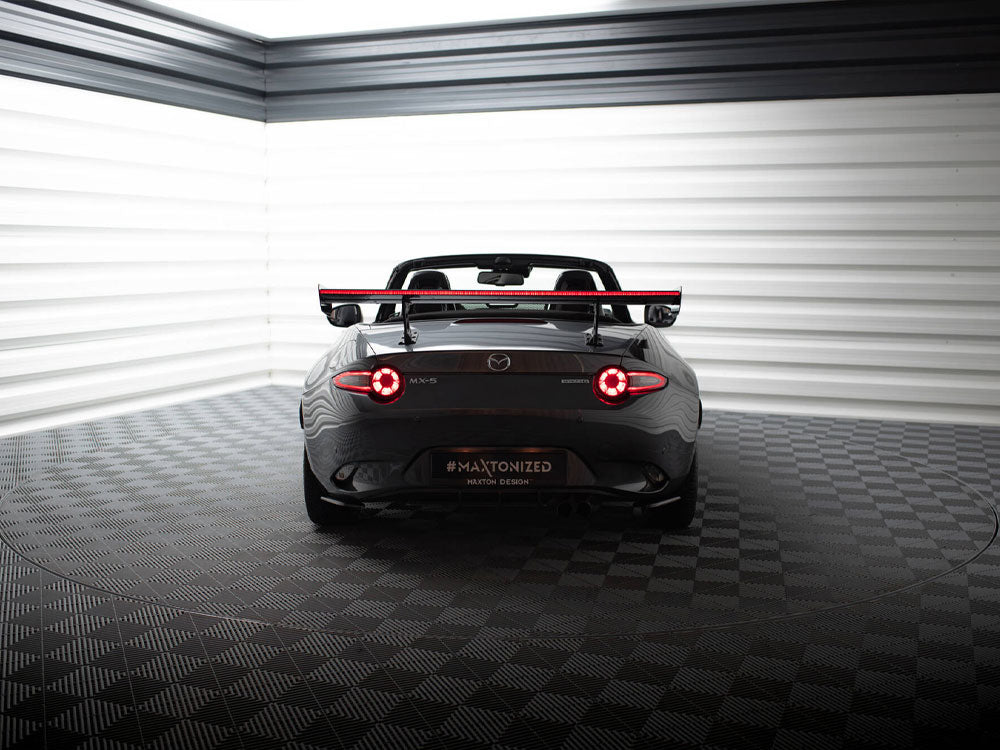 Maxton Design Carbon Spoiler With Internal Brackets Uprights + LED Mazda MX-5 ND (Mk4)