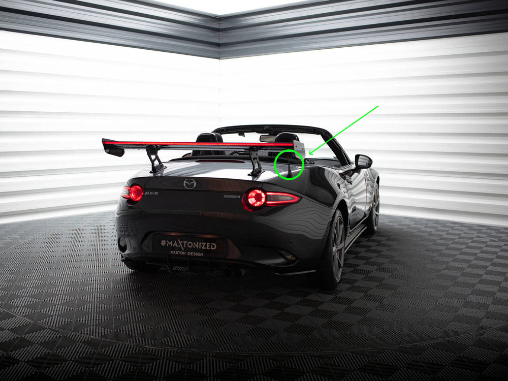 Maxton Design Carbon Spoiler With Internal Brackets Uprights + LED Mazda MX-5 ND (Mk4)