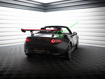 Maxton Design Carbon Spoiler With Internal Brackets Uprights + LED Mazda MX-5 ND (Mk4)