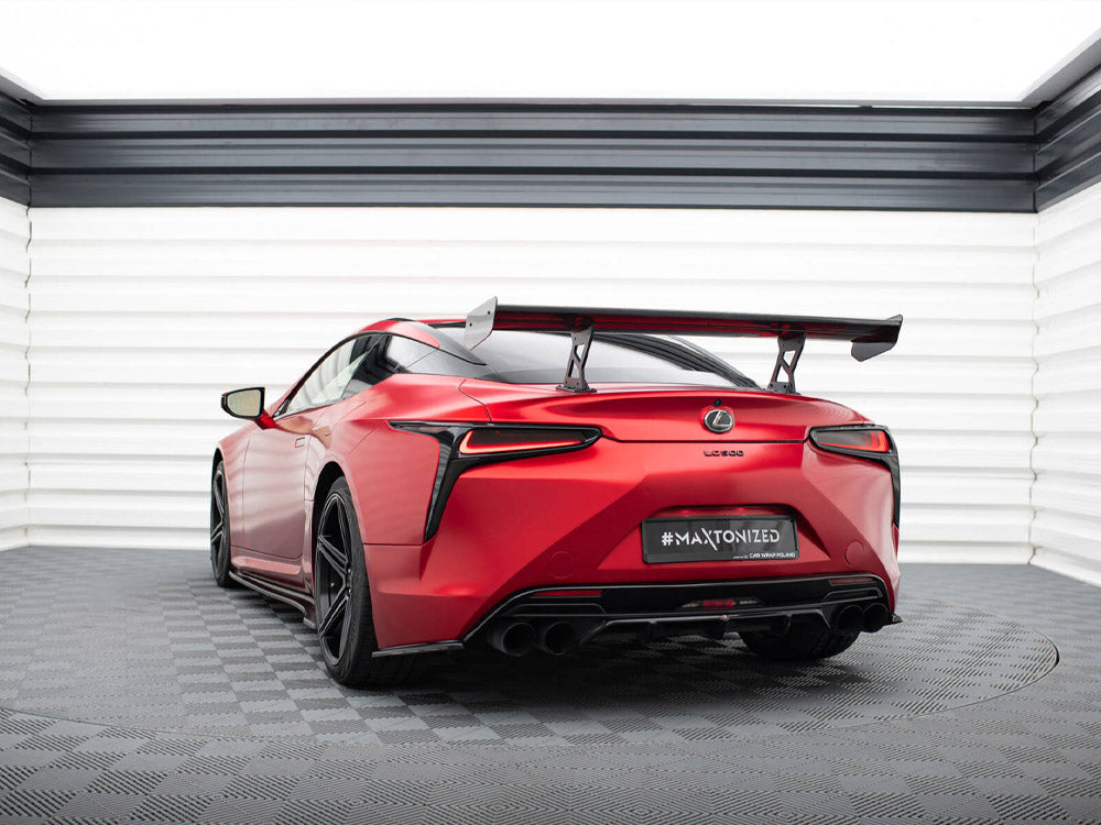 Maxton Design Carbon Spoiler With Internal Brackets Uprights Lexus LC