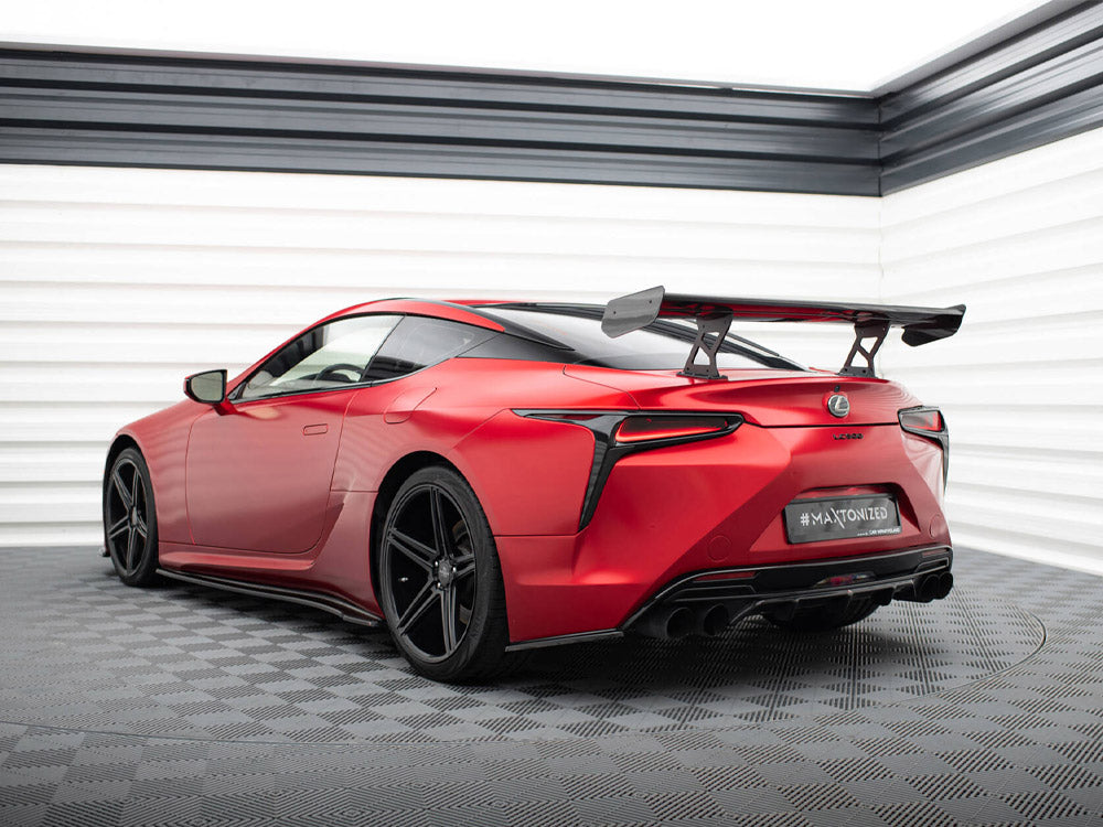 Maxton Design Carbon Spoiler With Internal Brackets Uprights Lexus LC