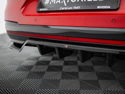 Maxton Design Rear Splitter (Vertical Bars) Skoda Enyaq Coupe iV